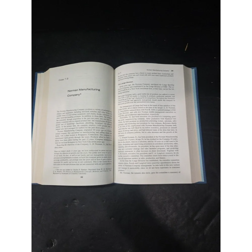Management Control Systems‎ Text Cases and Readings 1972 Revised Ed. Hardcover